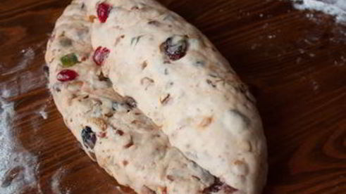 рождественский штоллен на дрожжевом тесте