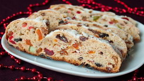 рождественский штоллен на дрожжевом тесте