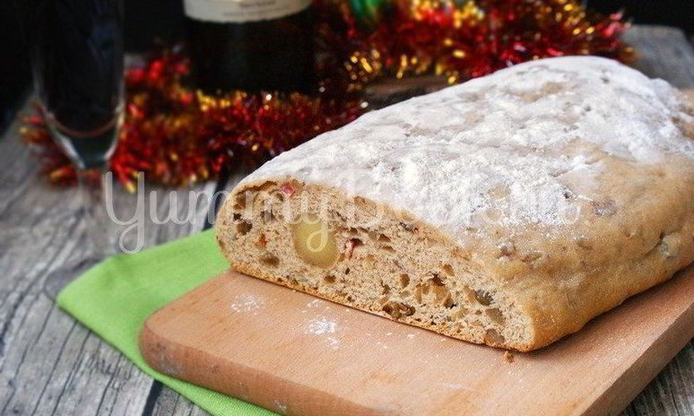Рецепт рождественского штоллена с марципаном