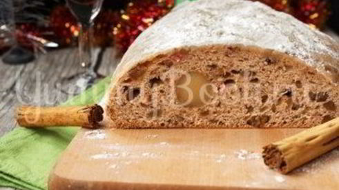 рождественский штоллен с марципаном