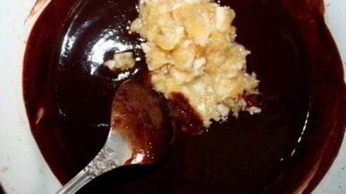 шоколадно-банановый кекс