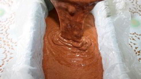 шоколадно-банановый кекс