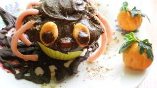 Сливочные кексы Паучок на hallowen