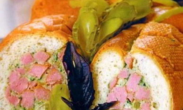 Рецепт багета с начинкой