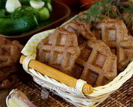 Бородинский хлеб в вафельнице