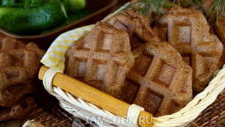 Бородинский хлеб в вафельнице