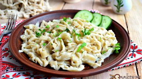 домашняя лапша из теста с ячменными отрубями в хлебопечке