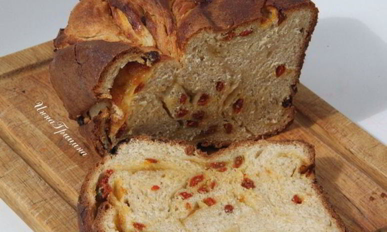 Рецепт плетеного хлеба с ягодами годжи