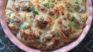 Сконы с моцареллой и базиликом