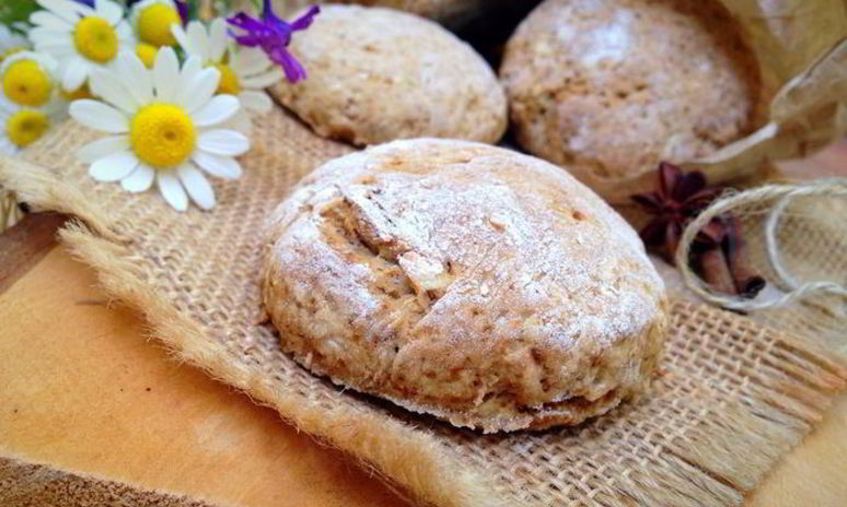 Рецепт цельнозерновых сконов с яблоком