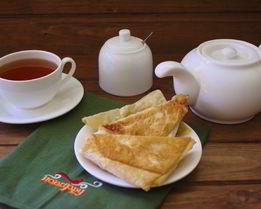 Конвертики с сыром и зеленью