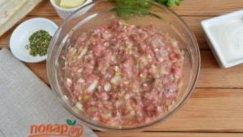 фарш в лаваше по-провански