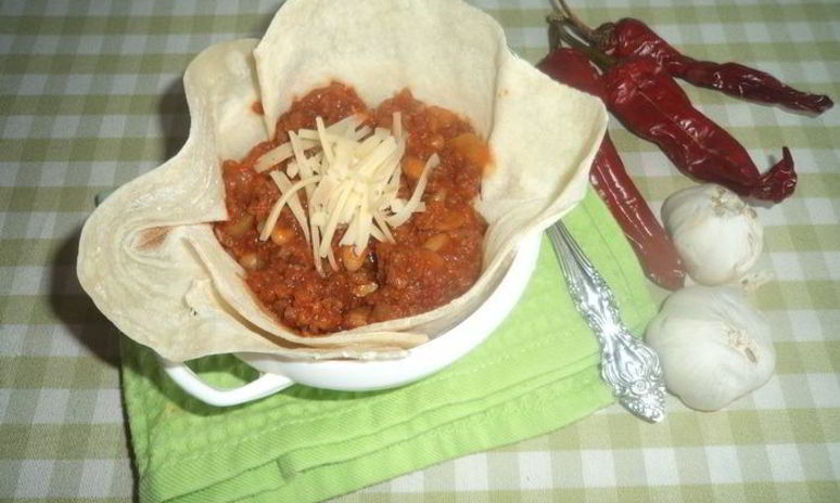 Рецепт фасоли с фаршем и лавашиком