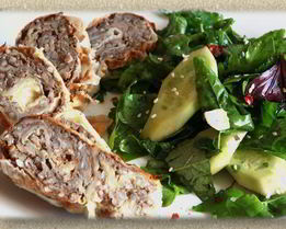 Гречка с куриной печенью в лаваше