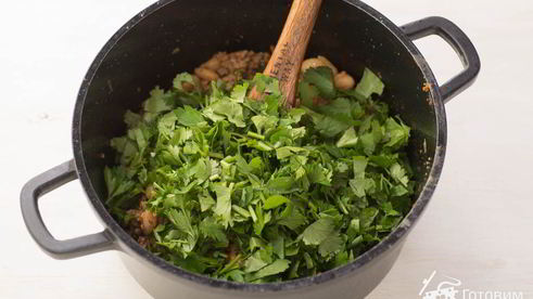 конвертики с мясом и фасолью в лаваше