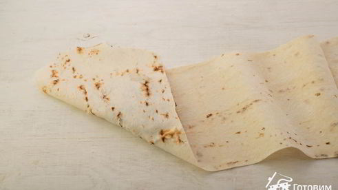 конвертики с мясом и фасолью в лаваше