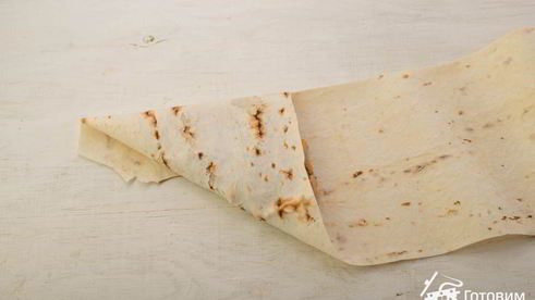 конвертики с мясом и фасолью в лаваше