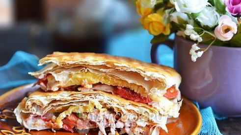 копченые куриные окорочка в лаваше