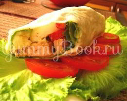 Куриная грудка в лаваше