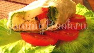 Куриная грудка в лаваше