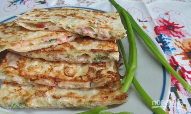 Рецепт лаваша, обжаренного в яйце