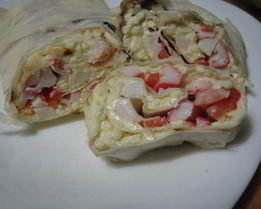 Лаваш с морепродуктами