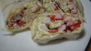 Лаваш с морепродуктами