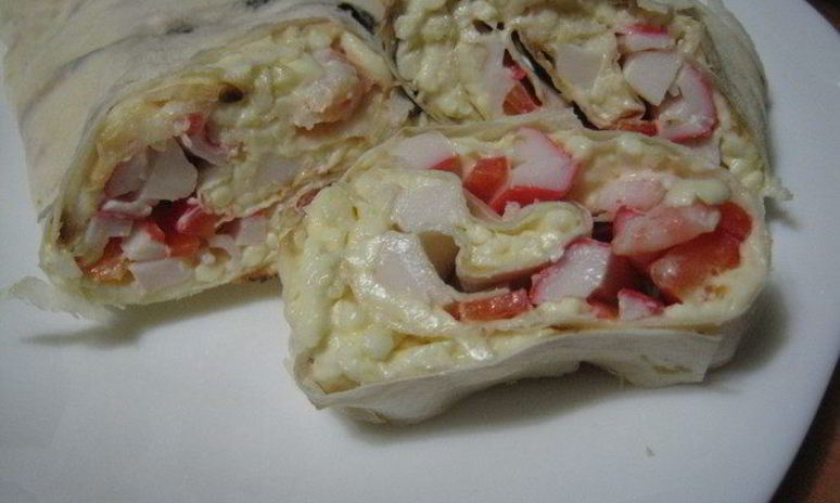 Рецепт лаваша с морепродуктами