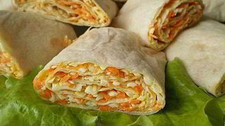 Лаваш с морковкой и сыром