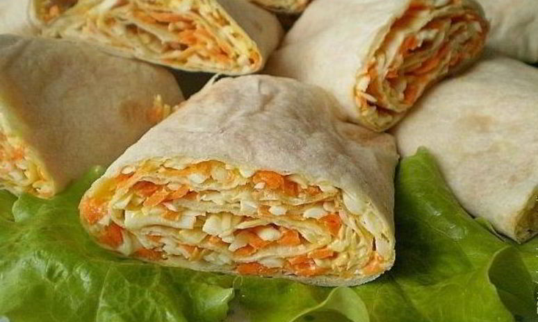 Рецепт лаваша с морковкой и сыром