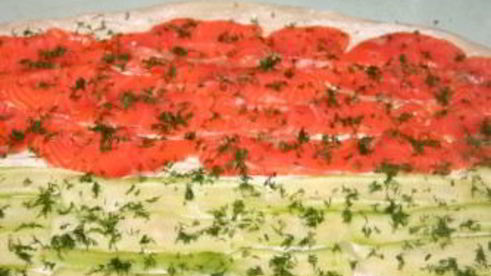 лаваш с рыбой и огурцом