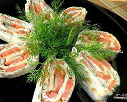 Лаваш с семгой