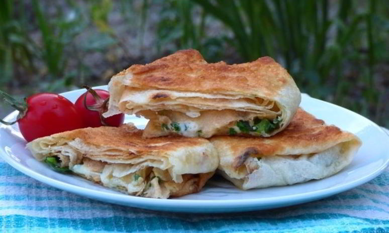 Рецепт лаваша с сыром и зеленью