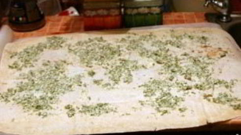 лаваш с ветчиной и плавленым сыром