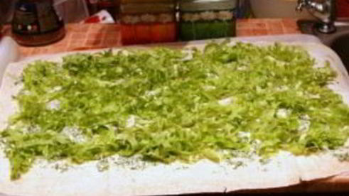 лаваш с ветчиной и плавленым сыром