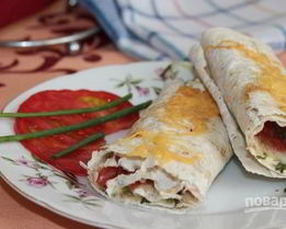 Лаваш, запеченный с сыром