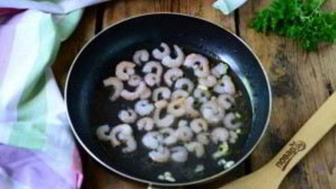 паста с креветками в лаваше