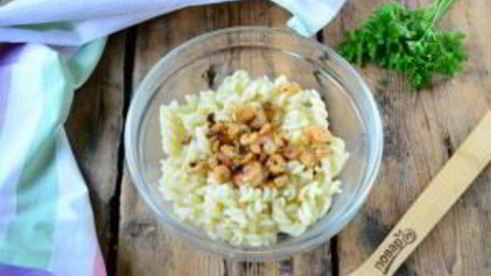 паста с креветками в лаваше