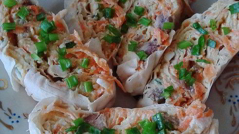 салатная закуска в лаваше