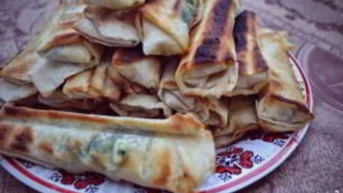 сулугуни в лаваше на сковороде