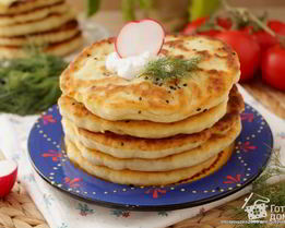 Бхатури индийские лепешки