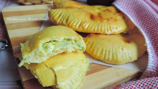 Духовые лепешки с сырно-творожной начинкой