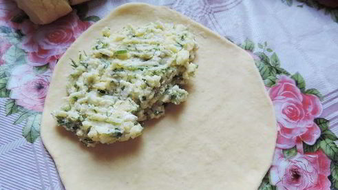 духовые лепешки с сырно-творожной начинкой