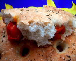 Фокачча с помидорами черри