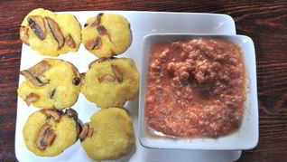 Кукурузные лепешки с грибами