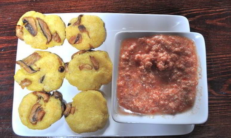Рецепт кукурузных лепешек с грибами