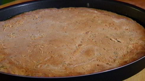 лепешка с имбирем, чили и кинзой