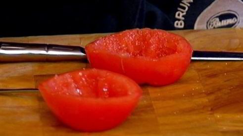 пита с моцареллой, руколой и помидорами