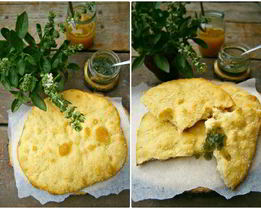 Восточная лепешка с базиликовым медом