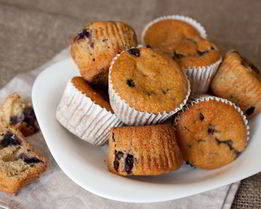 Черничные маффины на кукурузной муке